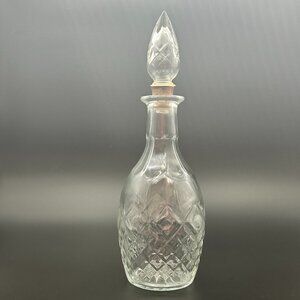 Vintage Glass Genie Wine Decanter Bottle Cork Lid Canada 1967 Barware Homeware